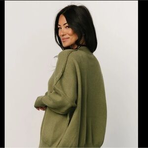 NWT Baltic Born Olive Green Mockneck Sweater